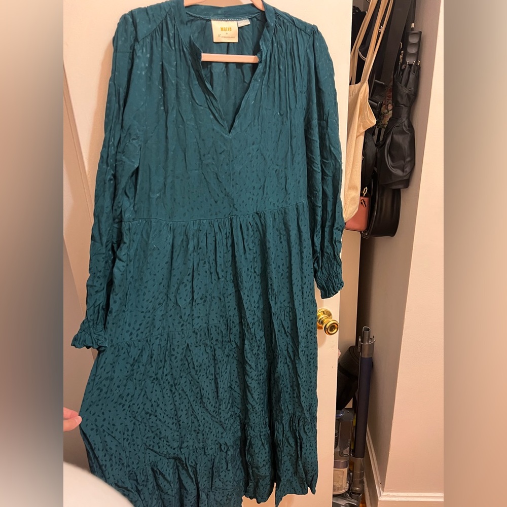 Green Anthropologie maxi dress. Size 1X.